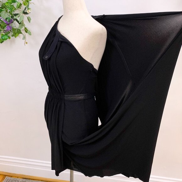 Rag & Bone Black Rowan Draped Dress Size 2 - Picture 12 of 14